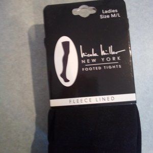 NICOLE MILLER NEW YORK Footed Tights Fleece M/L